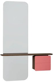 Καθρέπτης Τοίχου One More Look 5820C5620-9 78x15x118cm Dark Oak Nuance Rose Umage