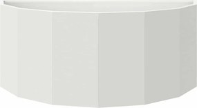 vidaXL Γλάστρα Λευκό 90 x 45 x 35 cm Ατσάλι
