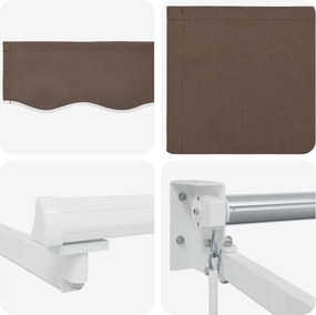 vidaXL Αναδιπλούμενη τέντα Taupe 3,5 x 2 m