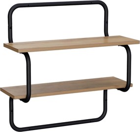 vidaXL Ράφι τοίχου 2 επιπέδων Artisan Δρυς 40 x 24,5 x 61 εκ