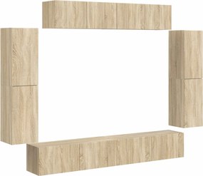 vidaXL Ντουλάπι TV 8 pcs Δρύς Sonoma