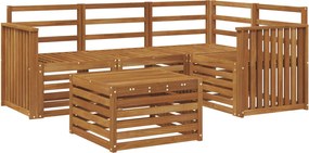 vidaXL Σειρά Καναπέ Εξωτερικού 5 pcs Φυσικό