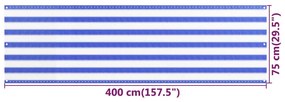 ΔΙΑΧΩΡΙΣΤΙΚΟ ΒΕΡΑΝΤΑΣ ΜΠΛΕ / ΛΕΥΚΟ 75X400 ΕΚ. ΑΠΟ HDPE 310885