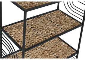 Ράφια Home ESPRIT Μαύρο Μέταλλο ίνα 50 x 25 x 88 cm