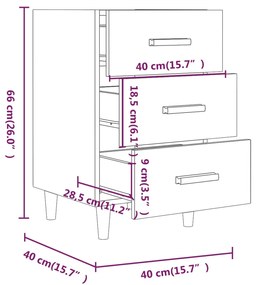 ΚΟΜΟΔΙΝΟ ΜΑΥΡΟ 40 X 40 X 66 ΕΚ. ΑΠΟ ΕΠΕΞΕΡΓΑΣΜΕΝΟ ΞΥΛΟ 812079