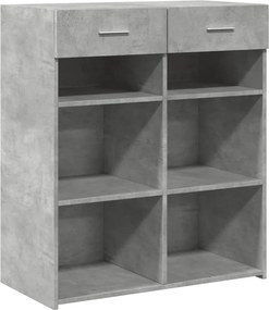 vidaXL Ντουλάπι Γκρι Σκυροδέματος 80x42,5x93 εκ. Επεξεργασμένο Ξύλο