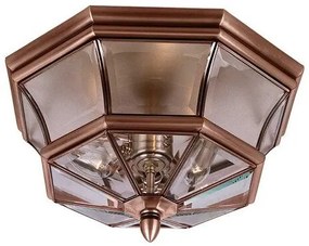 Πλαφονιέρα Φωτιστικό Οροφής 3xE14 IP44 Newbury Elstead Lighting-QZ-NEWBURY-F-AC-Χάλκινο QZ-NEWBURY-F-AC