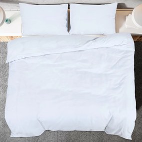 vidaXL Σετ Παπλωματοθήκη  Λευκό 135x200 cm Βαμβακερό