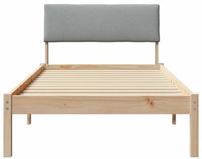 vidaXL Σκελετός Κρεβατιού Καφέ και ανοιχτό γκρι 90 x 190 cm