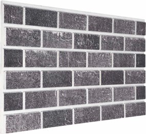 vidaXL Πάνελ τοίχου 10 pcs Μαύρο και Γκρι 100 x 50 cm Αφρός EPS