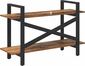 vidaXL Ράφι Βιβλίων 2 επιπέδων 100 x 33,5 x 64 εκ Επεξεργασμένο Ξύλο