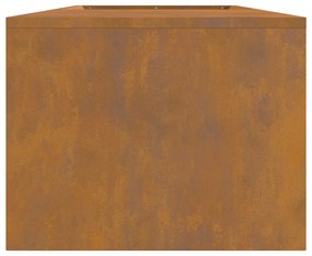 vidaXL Φούρνος με αποθήκευση ξύλων 160x45x35 εκ από weathering steel