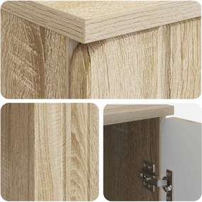 vidaXL Γραφείο Sonoma Δρυς 142,5 x 50 x 75 εκ. Επεξεργασμένο Ξύλο