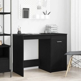 vidaXL Γραφείο Μαύρο Δρυς 100x50x76 εκ Επεξεργασμένο ξύλο