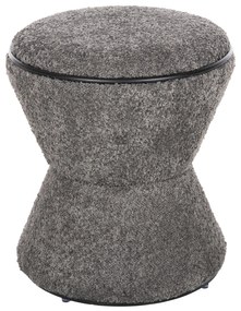 ΣΚΑΜΠΟ ΣΤΡΟΓΓΥΛΟ LINNER HM9604.01 ΜΠΟΥΚΛΕ ΥΦΑΣΜΑ ΓΚΡΙ-ΜΑΥΡΗ ΛΕΠΤΟΜΕΡΕΙΑ Φ38x44Υεκ.