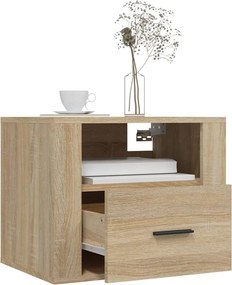 vidaXL Κομοδίνα Επιτοίχια 2 τεμ. Sonoma Δρυς 50x36x40 εκ.