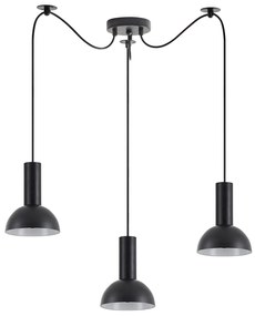 SE21-BL-4-BL3-MS3 ADEPT TUBE Black Pendant Black Metal Shade+ HOMELIGHTING 77-8556