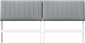 vidaXL Ταπετσαρισμένο κεφαλάρι Ανοιχτό γκρι 180 cm