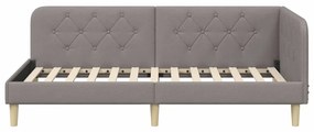 vidaXL Κρεβάτι Γωνίας Taupe 100 x 200 cm ύφασμα