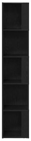 vidaXL Γωνιακή Ντουλάπα Μαύρη Δρυ 33x33x164,5 εκ. Ξύλο Επεξεργασμένο
