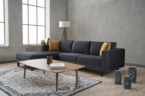 Corner Sofa Kale Velvet Left - Anthracite Anthracite