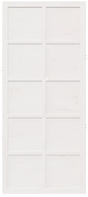 vidaXL Πόρτα αχυρώνα Λευκό 100 x 210 cm Μασίφ ξύλο πεύκου
