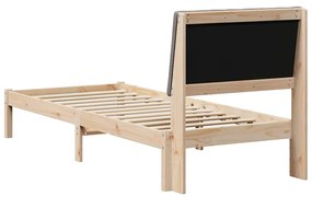 vidaXL Σκελετός Κρεβατιού Καφέ 75 x 190 cm Στερεά ξυλεία πεύκου