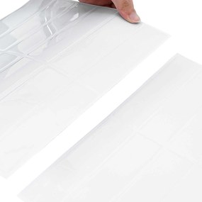 vidaXL Ορθογώνιο Πλακάκι 50 τεμ. Λευκό 29 x 23 x 0,08 εκ