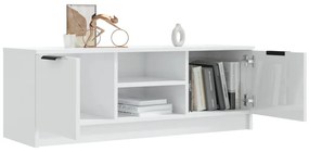 vidaXL Έπιπλο Τηλεόρασης Γυαλ. Λευκό 102x35x36,5 εκ Επεξεργασμένο Ξύλο
