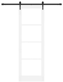 vidaXL Ολισθητή Πόρτα Λευκό 78 x 232 cm Ξύλο και μέταλλο