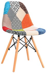 Καρέκλα ArteLibre KEET Patchwork Ύφασμα/Ξύλο 47x53x82cm-14600009