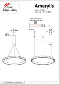 SE LED 80 AMARYLIS PENDANT CHROME Γ5