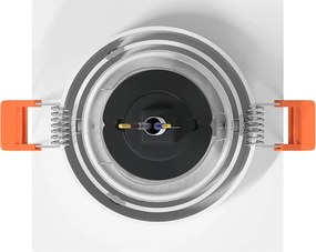 vidaXL Σποτ 6 pcs Λευκό 9 x 9 x 2 εκ. Αλουμίνιο