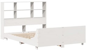 vidaXL Σκελετός Κρεβ. Χωρίς Στρώμα Λευκό 120x200 εκ Μασίφ Πεύκο