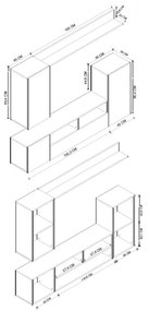 ΣΥΝΘΕΣΗ ΤΗΛΕΟΡΑΣΗΣ RODOS MEGAPAP ΧΡΩΜΑ ΛΕΥΚΟ 210,2X36X90,4ΕΚ.