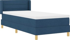 vidaXL Κρεβάτι με ελατήρια με στρώμα Μπλε 200 x 100 cm ύφασμα