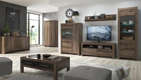 Τραπέζι Tv Boston AH104, Monastery δρυς, Με συρτάρια, Αριθμός συρταριών: 2, 140x61x45cm, 43 kg | Epipla1.gr