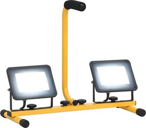 vidaXL Προβολέας LED με Λαβή Ψυχρό Λευκό 2 x 30 W