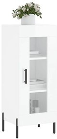 vidaXL Ντουλάπι Γυαλιστερό Λευκό 34,5x34x90 εκ. Επεξεργασμένο Ξύλο