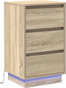 vidaXL Κομοδίνο Δρύς Sonoma 39 x 34,5 x 65 εκ. Επεξεργασμένο ξύλο