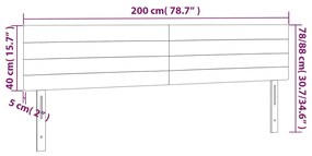 Κεφαλάρι Κρεβατιού LED Σκούρο Πράσινο 200x5x78/88 εκ. Βελούδινο 3121821