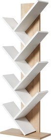 Βιβλιοθήκη Δρυς / Λευκό TUVAL 46x22x129,8