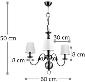 Φωτιστικό οροφής InLight 5309-3 3φωτο