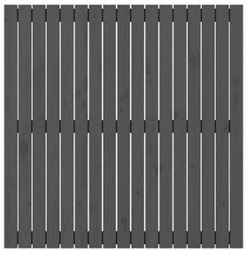 Κεφαλάρι Τοίχου Γκρι 108x3x110 εκ. από Μασίφ Ξύλο Πεύκου - Γκρι