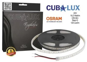 Ταινία LED 19,2W/m 5M 120LED/M 24V CRI80 2700K IP67 1958lm/m EMPHASIS 770061 Cubalux 770061