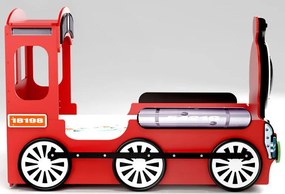 Κρεβάτι παιδικό Lokomotive-Kokkino