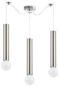 Φωτιστικό Οροφής Adept Tube 77-8660 5,5x300cm 3xE27 60W Nickel Homelighting