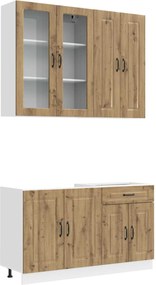 vidaXL Μονάδα κουζίνας KALMAR 4 pcs Artisan Δρυς Επεξεργασμένο Ξύλο