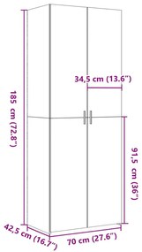 ΝΤΟΥΛΑΠΙ ΓΚΡΙ ΣΚΥΡΟΔΕΜΑΤΟΣ 70X42,5X185 ΕΚ. ΕΠΕΞΕΡΓΑΣΜΕΝΟ ΞΥΛΟ 3281423