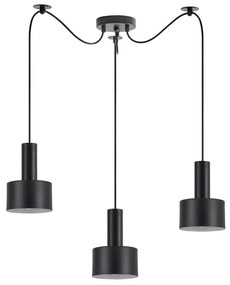 Φωτιστικό Οροφής  SE21-BL-4-BL3-MS1 ADEPT TUBE Black Pendant Black Metal Shade+ - 51W - 100W - 77-8542